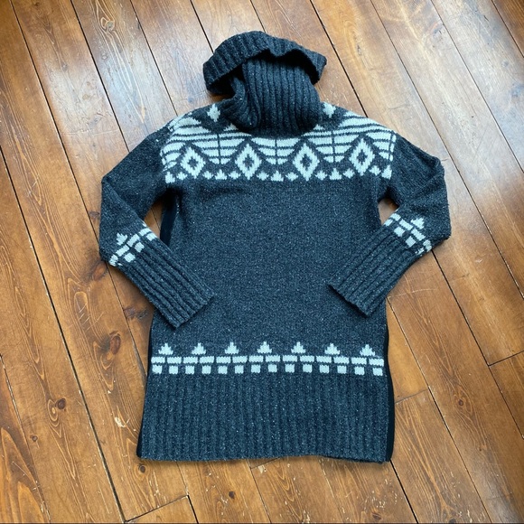 BANANA REPUBLIC Fair Isle WOOL/ALPACA COWL NECK SWEATER - Picture 1 of 7